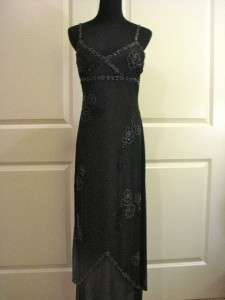   Nocturne, Beaded Cocktail Dress Formal Gown w/Beaded Shawl 2pc/ Size 8