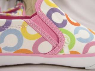 NIB Coach Beale Signature Pink Slip On Sneakers 6.5  