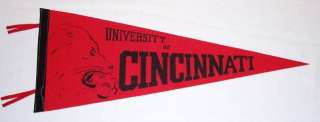 Vintage Cincinnati Bearcats NCAA College Pennant  