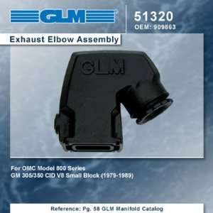  OMC 800 V8 EXHAUST ELBOW GM V8  GLM Part Number 51320 