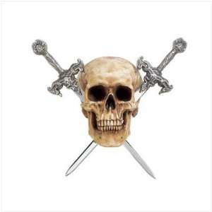  Skull W/ 2 Metal Swords