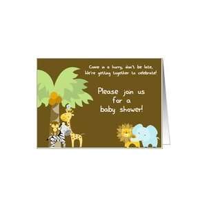  Safari Quest Baby Shower Invitation Card Health 