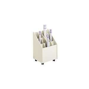  Mobile Roll File 12 Compartment in Putty by Safco Office 