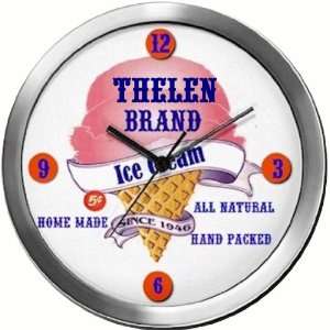  THELEN 14 Inch Ice Cream Metal Clock Quartz Movement 