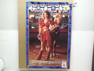   Lite Light beer Texas Miss USA 1989 rodeo and Horse pin up poster