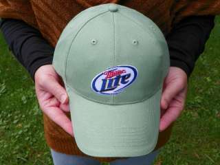 Embroidered Miller Lite Beer Hat Cap Light Green Logo One Size  