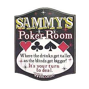  CUSTOMIZED Drinks Poker Room All Wood Decorative Sign 
