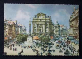 1955 Place de Brouckere Brussels Belgium Postcard  