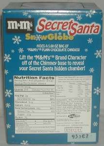 Secret Santa Snow Globe Candy Container With Box  