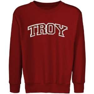  Troy University Trojans Youth Arch Applique Crew Neck 