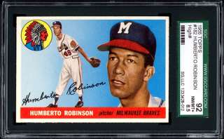 1955 Topps #182 Humberto Robinson SGC 92 NM/MT+  