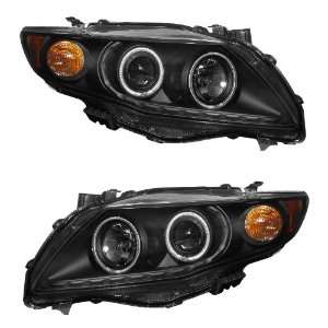   09 UP PROJECTOR HALO HEADLIGHT BLACK CLEAR AMBER(CCFL) NEW Automotive