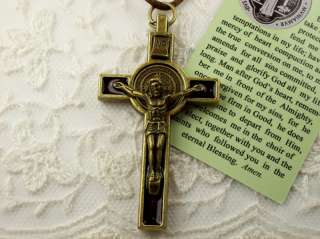 St. Benedict Cross 2 sided w/ Prayer Card NEW  