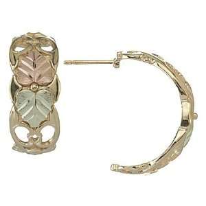  Black Hills Gold 10K Demi Hoop Earrings Jewelry