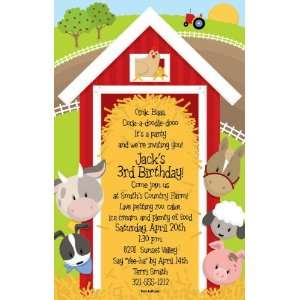  Around The Barn Party Invitations 