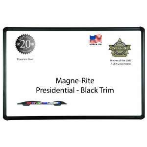 Presidential Black Trim   Magne Rite Markerboard   4H x 16W