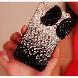   Diamond Silver with Black Bow Tie Pattern 3D Hard Case/Cover/Protector