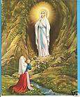 Catholic Picture Print Mary of Lourdes Bernadette 13x17  