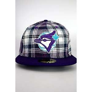  New Era Plaidz Toronto Blue Jays Hat. Size 7 1/8 Sports 