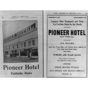  Pioneer Hotel,Fairbanks,Alaska,AK,c1915,advertisement 