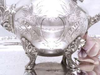 Extraordinary VAN BERGH Silver 5pc Victorian Tea Set 1890 MINT FANCY 