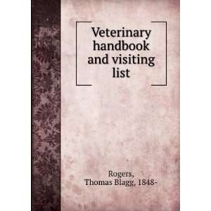    Veterinary handbook and visiting list, Thomas Blagg Rogers Books