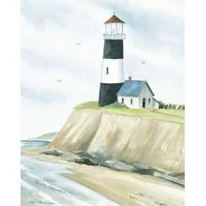  Lighthouse Sandy Cliff Poster Print