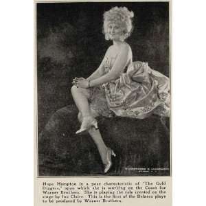  1923 Print Hope Hampton Gold Diggers Silent Film Star 
