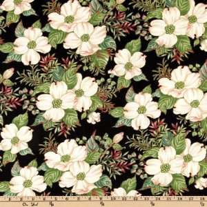   Bliss Large Florals Black Fabric By The Yard Arts, Crafts & Sewing