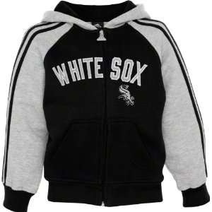  Chicago White Sox Black Adidas 3 Stripe Full Zip Youth 