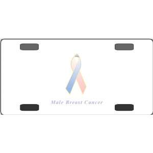  Male Breast Cancer Awareness Ribbon Vanity License Plate 