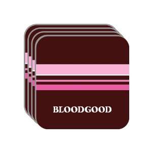 Personal Name Gift   BLOODGOOD Set of 4 Mini Mousepad Coasters (pink 