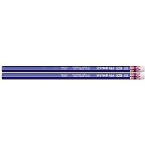 Blue Colored Pencils, Thin Lead with Erasers. 36 Pack. Hermitage D520T