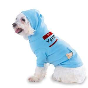 HELLO my name is YAHIR Hooded (Hoody) T Shirt with pocket for your Dog 
