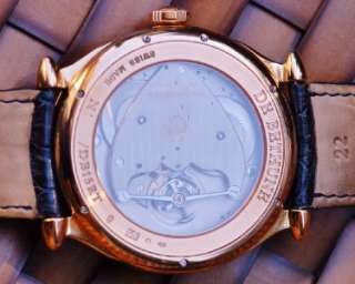 DEBETHUNE DB15RT WATCH ROSE GOLD PREOWNED, 2 STRAPS, SOLID GOLD PUSHER 