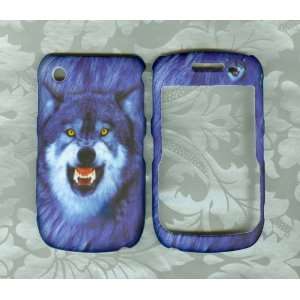 BLUE WOLF BLACKBERRY CURVE 8530 8520 PHONE COVER CASE