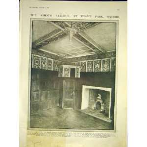  AbbotS Parlour Thame Park Oxford Building Print 1911 