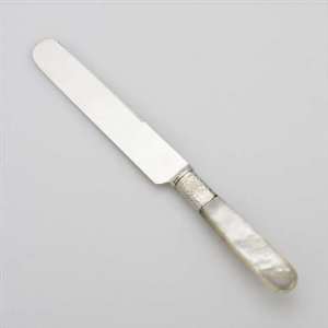    Pearl Handle Luncheon Knife, Blunt Plated Blade