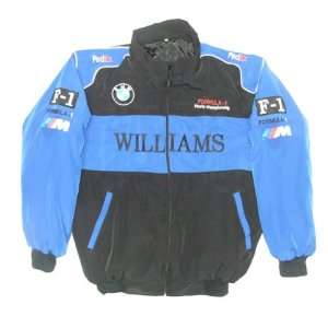  BMW Williams F1 Racing Jacket Black and Royal Blue Sports 