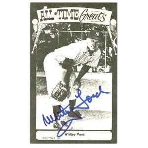 Ford autographed postcard 1973 TCMA All Time Greats (New York Yankees 