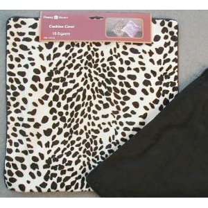    Two White Leopard Throw Pillow Covers   16 x 16