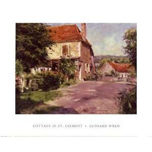 com Leonard Wren   Cottage In St. Clement Size 16x12 by Leonard Wren 