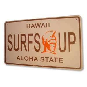  Seaweed Surf Co Surfs Up Hawaii Aluminum Sign 18x12 in 