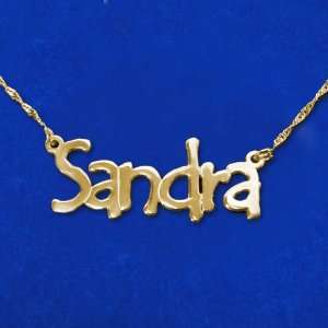  Tempus Style 14k Gold Name Necklace Jewelry