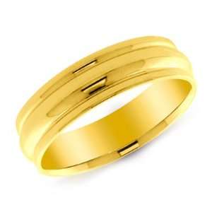  14K Yellow Gold Bombe Ladies Wedding Band Ring Size 4 