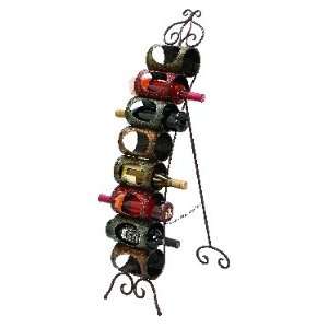  Benzara 68152 40 in. H x 19 in. W Metal Wine Stand