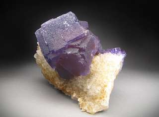 Blue Purple Fluorite on Quartz, Bingham, New Mexico  