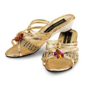 Lets Party By Puppet Workshop Gold Jewel Slippers Child / Gold   Size 