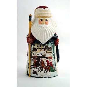  Handcarved Russian Santa   Grandpa Frost with Winter 
