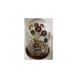  Crystal Glass Coin Shelf Display Case (Large)